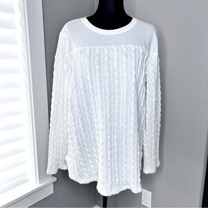 Weekend by Suzanne Betro white sweater size XL